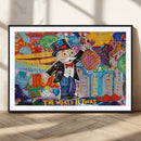 Pop Art Monopoly Man Canvas Wall Art Print - Bold and