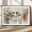 Abstract Watercolor Chickadee Bird Canvas Wall Art Print - by MyGreatCanvas | Canvas Wall Art Prints | Photo Prints & Wall Decor