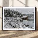 Winter Wall Art - Cabin by the Lake Canvas Wall Art - Serene by MyGreatCanvas | Canvas Wall Art Prints | Photo Prints & Wall Decor