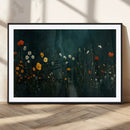 Framed Wildflower Field Wall Art, Framed Vintage Botanical