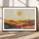 YAYOI KUSAMA Colorful Dot Art Landscape Canvas - Framed