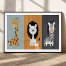 Boho Jungle Animal Nursery Wall Art Prints – Safari Decor