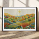 YAYOI KUSAMA Colorful Dot Art Landscape Canvas - Framed