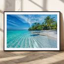 Tropical Beach Wall Art Canvas Print - Serene Ocean