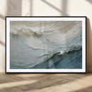Waves Abstract Wall Art Print, Modern Framed Abstract Canvas