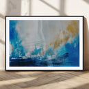 Blue Abstract Print - Dynamic Ocean-Inspired Canvas Wall Art