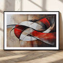 Abstract Wall Art - Modern Red and White Canvas Wall Art