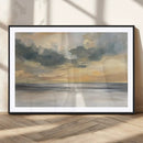 Modern Coastal Artwork with Vibrant Abstract Ocean Waves