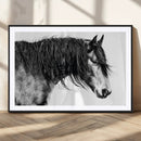 Black Horse Wall Art Canvas Print – Elegant Farmhouse Decor