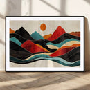 Western Wall Decor - Large Triptych Mountain Canvas - Boho