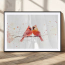 Cardinal Bird Canvas Wall Art - Male and Female Cardinal by MyGreatCanvas | Canvas Wall Art Prints | Photo Prints & Wall Decor