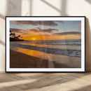 Sunset Wall Art Print - Stunning Beach Sunset Canvas Artwork