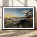 Tropical Beach Wall Art - Stunning Ocean Sunset Canvas Print