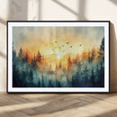 Abstract Forest Wall Art Print- Serene Nature Canvas Print