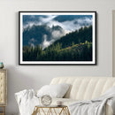 Misty Forest Wall Art Canvas Print – Pine Hills Foggy