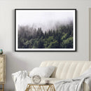 Misty Forest Wall Art Canvas Print – Foggy Pines Pine Valley