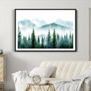 Pine Forest Wall Art Canvas Print – Misty Mountains Foggy by MyGreatCanvas | Canvas Wall Art Prints | Photo Prints & Wall Decor