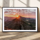 Mountain Sunrise Wall Art – Framed Alpine Ridge Canvas by MyGreatCanvas | Canvas Wall Art Prints | Photo Prints & Wall Decor