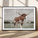 Texas Longhorn Wall Art – Framed Spotted Cattle Canvas by MyGreatCanvas | Canvas Wall Art Prints | Photo Prints & Wall Decor
