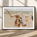 Texas Longhorn Wall Art Canvas Print – Framed Speckled Cow by MyGreatCanvas | Canvas Wall Art Prints | Photo Prints & Wall Decor