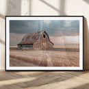 Rustic Barn Wall Art Canvas Print – Framed Wheat Field Scene by MyGreatCanvas | Canvas Wall Art Prints | Photo Prints & Wall Decor