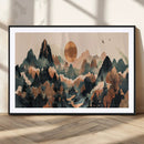 Wood Mountain Landscape Wall Art Canvas Print – Framed
