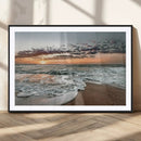 Ocean Sunset Wall Art Canvas Print – Framed Beach Waves