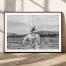 White Horse Wall Art Canvas Print – Framed Woman Rider