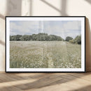 Charming Daisy Field Wall Art Canvas Print – Framed Pastel