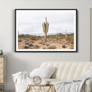 Saguaro Cactus Wall Art Canvas Print – Framed Desert