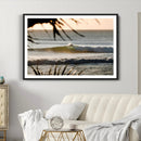 Sunset Surf Wall Art Canvas Print – Framed Golden Hour Waves