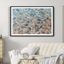 Clear Water Wall Art Canvas Print – Framed Sunlit Ocean