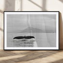 Whale Tail Wall Art – Framed Black White Ocean Canvas by MyGreatCanvas | Canvas Wall Art Prints | Photo Prints & Wall Decor