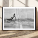 Black and White Surfing Wall Art Canvas Print – Framed Ocean by MyGreatCanvas | Canvas Wall Art Prints | Photo Prints & Wall Decor