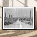 Winter Wall Art Canvas Print – Framed Cactus Path Art by MyGreatCanvas | Canvas Wall Art Prints | Photo Prints & Wall Decor