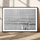Surfer Silhouette Wall Art Canvas Print, Framed Calm Ocean by MyGreatCanvas | Canvas Wall Art Prints | Photo Prints & Wall Decor