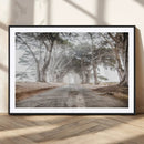 Cypress Tunnel Wall Art – Framed Misty Road Canvas Artwork, by MyGreatCanvas | Canvas Wall Art Prints | Photo Prints & Wall Decor
