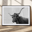 Texas Longhorn Wall Art Canvas Print – Framed Western Cow by MyGreatCanvas | Canvas Wall Art Prints | Photo Prints & Wall Decor