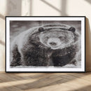 Grizzly Bear Wall Art Canvas Print – Framed Rustic Lodge Art by MyGreatCanvas | Canvas Wall Art Prints | Photo Prints & Wall Decor