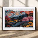 Modern Japanese Wall Art Canvas Print – Framed Abstract