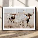 Rustic Cow Scene Wall Art Canvas Print – Framed Farmhouse by MyGreatCanvas | Canvas Wall Art Prints | Photo Prints & Wall Decor