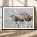 Longhorn Cow Decor Wall Art Canvas Print – Framed Rustic by MyGreatCanvas | Canvas Wall Art Prints | Photo Prints & Wall Decor