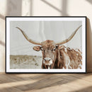 Texas Longhorn Bull Wall Art Canvas Print, Framed Rustic by MyGreatCanvas | Canvas Wall Art Prints | Photo Prints & Wall Decor