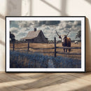 Texas Longhorn Wall Art Canvas Print – Framed Rustic Barn by MyGreatCanvas | Canvas Wall Art Prints | Photo Prints & Wall Decor