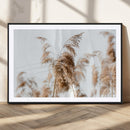 Pampas Grass Wall Art Canvas Print – Framed Neutral Tones