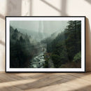 Misty Forest Wall Art Canvas Print – Framed Foggy River Art by MyGreatCanvas | Canvas Wall Art Prints | Photo Prints & Wall Decor