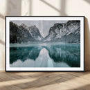 Mountain Lake Wall Art Canvas Print – Framed Toblacher See