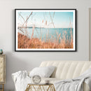 Coastal Grass Landscape Wall Art Canvas Print – Golden