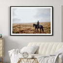 Cowboy Wall Art Canvas Print – Framed Western Rustic Ranch