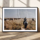 Western Wall Art Canvas Print – Framed Cowboy Cattle Drive by MyGreatCanvas | Canvas Wall Art Prints | Photo Prints & Wall Decor